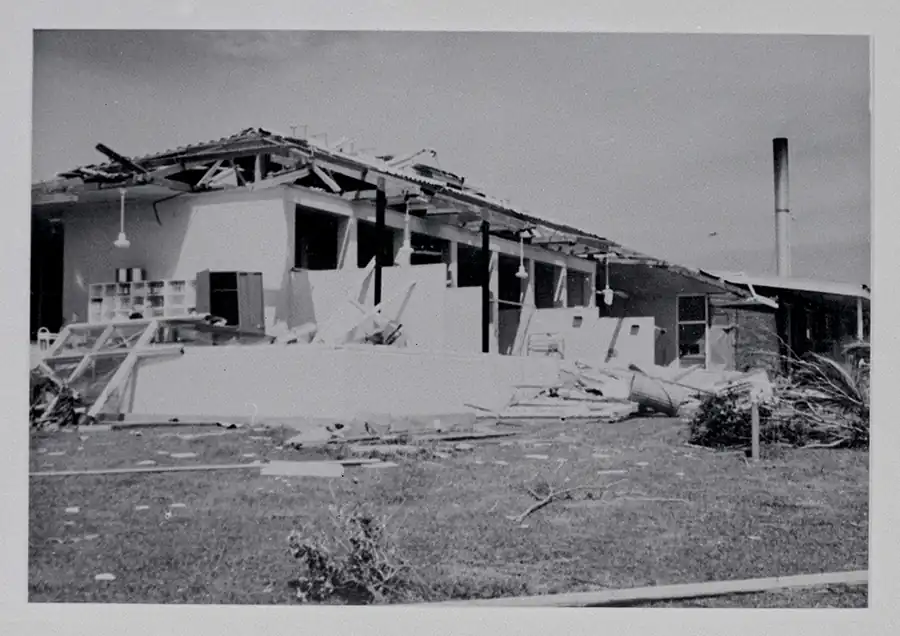 Darwin Hospital buildings after Cyclone Tracy